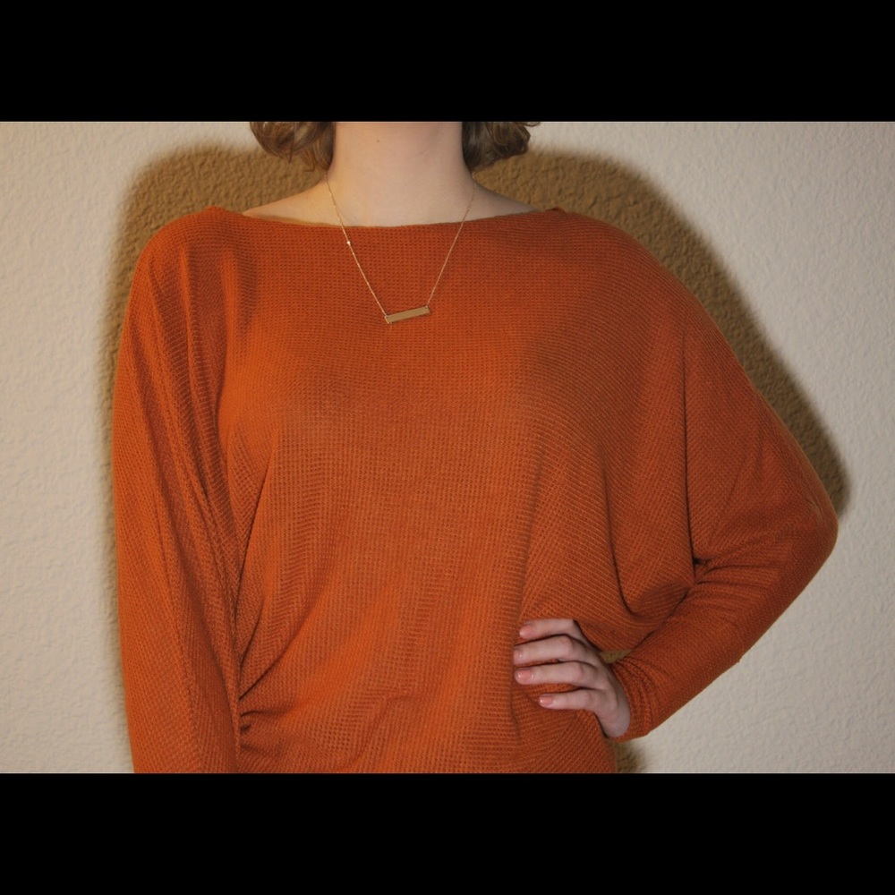 Fantastic Fawn Burnt Orange Long Sleeve Top